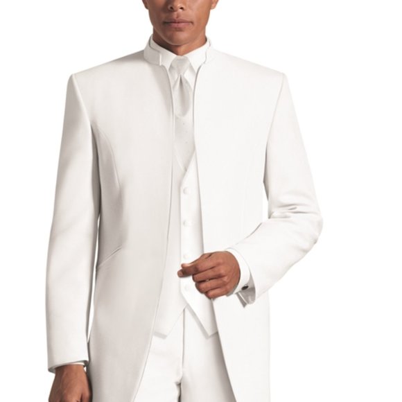Men's White Mirage Tuxedo Jacket- Easy Care, Gala, Black Tie, Prom, Cruise - Picture 7 of 12